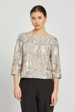 Online Bruuns Bazaar Abutilon Ignara blouse - Zilverbeige