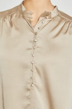 Sale Bruuns Bazaar Acacia Katara blouse - Plaza Taupe