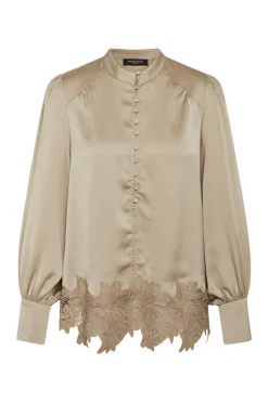 Sale Bruuns Bazaar Acacia Katara blouse - Plaza Taupe