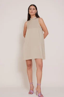 Hot Bruuns Bazaar Acacia Narin jurk - Plaza Taupe