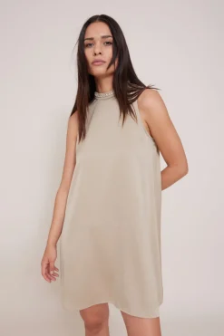 Hot Bruuns Bazaar Acacia Narin jurk - Plaza Taupe