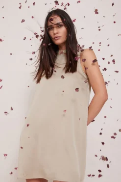 Hot Bruuns Bazaar Acacia Narin jurk - Plaza Taupe