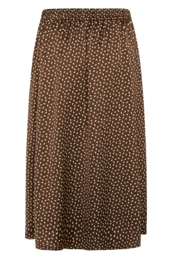 New Bruuns Bazaar AcaciaBBAmattas rok - Bruin/crème stippenprint