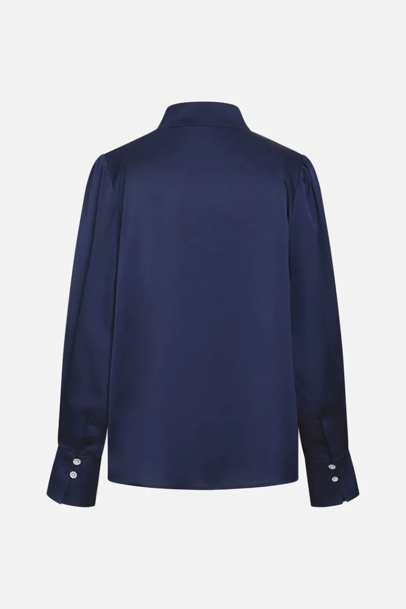Outlet Bruuns Bazaar AcaciaBBChatrine blouse - Medieval Blue