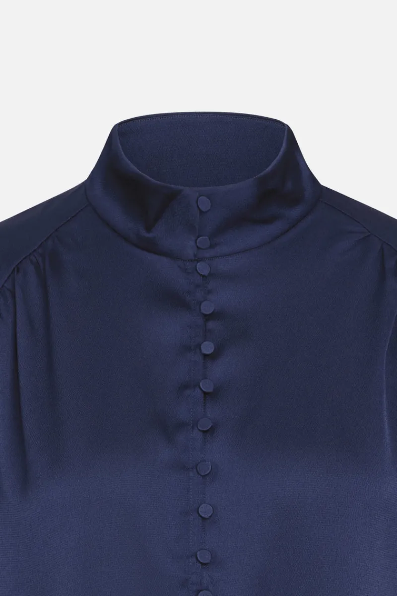Outlet Bruuns Bazaar AcaciaBBChatrine blouse - Medieval Blue