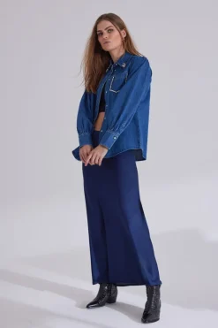 Best Bruuns Bazaar AcaciaBBJoanelle skirt - Medieval Blue