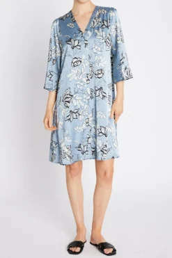 Sale Bruuns Bazaar AcaciaBBMajlyas dress - Dusty blue flower print