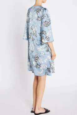 Sale Bruuns Bazaar AcaciaBBMajlyas dress - Dusty blue flower print