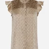 Online Bruuns Bazaar AcaciaBBNicole shirt - Oxford Tan dot print