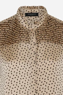 Online Bruuns Bazaar AcaciaBBNicole shirt - Oxford Tan dot print