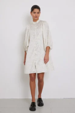 Discount Bruuns Bazaar AcaciaBBSarias jurk - Lichte vierkante print