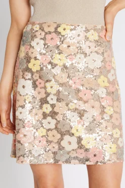 Fashion Bruuns Bazaar AlternifoliusBBJoannas skirt - Multi Flower sequins