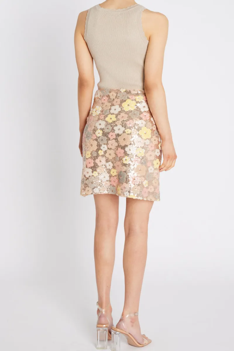 Fashion Bruuns Bazaar AlternifoliusBBJoannas skirt - Multi Flower sequins