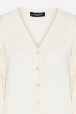 Online Bruuns Bazaar AnemoneBBCarlinas cardigan - White Cream melange