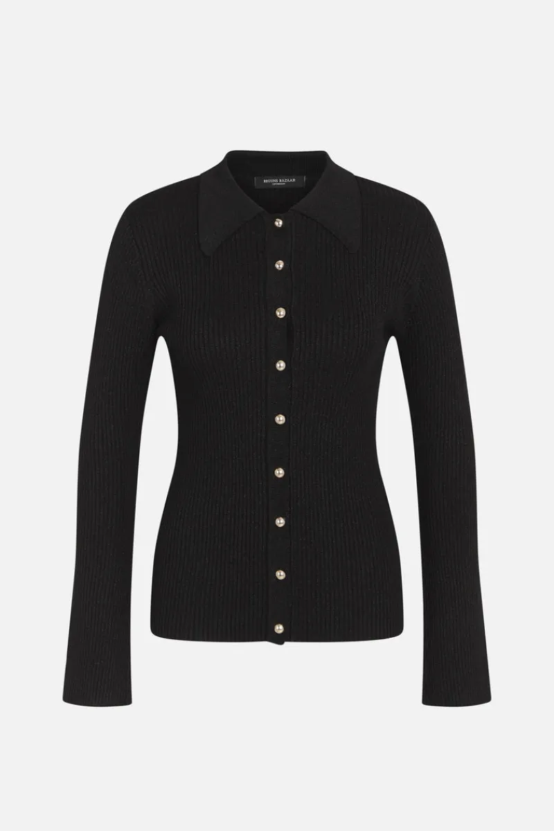 Outlet Bruuns Bazaar AnemonenBBSeyra gebreid vest - Zwart