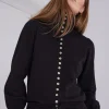 Hot Bruuns Bazaar AnemonesBBAuga gebreid vest - Zwart / Zwart lurex