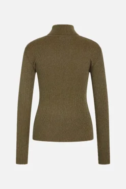 Best Bruuns Bazaar AnemonesBBBatildas knit - Shitake / Gold lurex