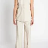 Online Bruuns Bazaar ApricotBBUrwa waistcoat - Light Grey stripes