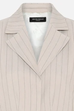 Online Bruuns Bazaar ApricotBBUrwa waistcoat - Light Grey stripes