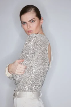 Online Bruuns Bazaar AraluBBEllias blouse - Beige/Zilver