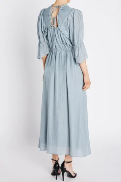 Sale Bruuns Bazaar ArecaBBLusiel dress - Light Dusty blue