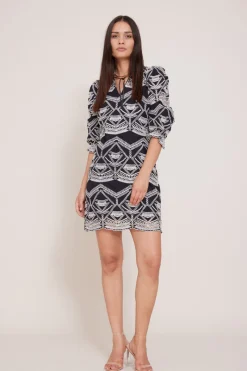 Best Bruuns Bazaar ArvensisBBABami jurk - Zwart/Creme