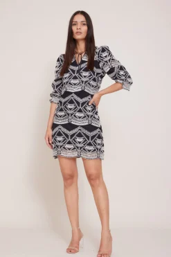 Best Bruuns Bazaar ArvensisBBABami jurk - Zwart/Creme