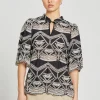 Clearance Bruuns Bazaar ArvensisBBLarin overhemd - Zwart/Creme