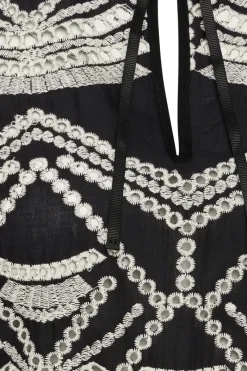 Clearance Bruuns Bazaar ArvensisBBLarin overhemd - Zwart/Creme