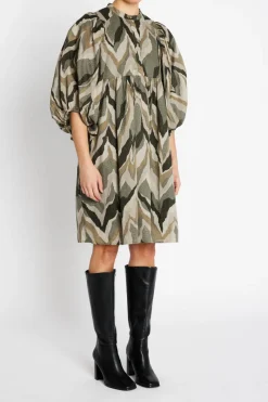 Sale Bruuns Bazaar AsterBBSarina dress - Green print