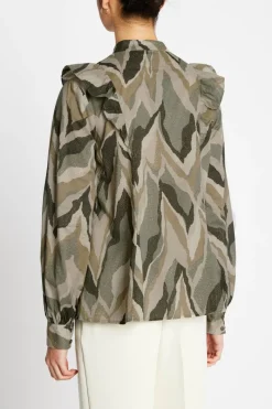 Online Bruuns Bazaar AsterBBZiska blouse - Green print