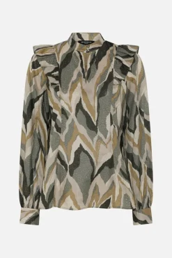 Online Bruuns Bazaar AsterBBZiska blouse - Green print