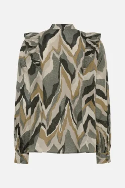 Online Bruuns Bazaar AsterBBZiska blouse - Green print