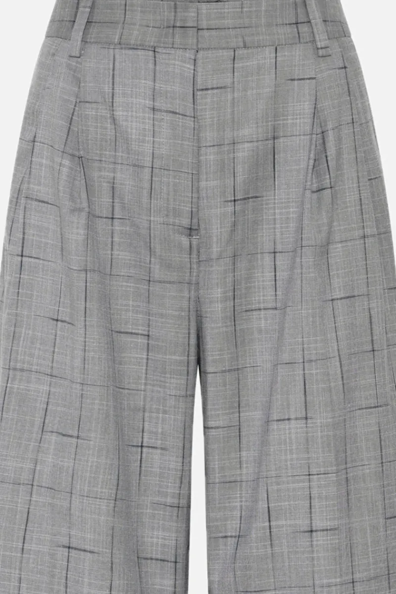 Outlet Bruuns Bazaar BayBBRicu pants - Grey Check