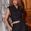 Best Bruuns Bazaar BillBBerin gilet - Zwarte krijtstreep