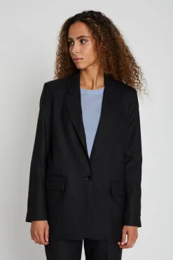 Sale Bruuns Bazaar BillBBFrida blazer - Zwarte krijtstreep