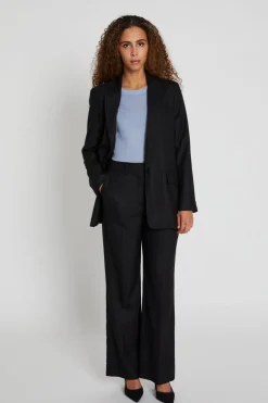 Fashion Bruuns Bazaar BillBBLeza BROEK - Zwarte krijtstreep