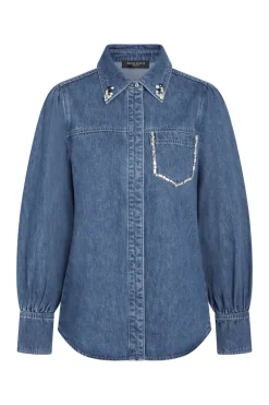 Sale Bruuns Bazaar CanaBBBess shirt - Dark Blue denim