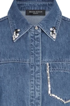 Sale Bruuns Bazaar CanaBBBess shirt - Dark Blue denim