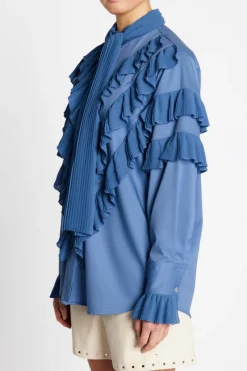 Fashion Bruuns Bazaar CardiniBBTilja shirt - Cornflower blue
