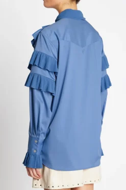 Fashion Bruuns Bazaar CardiniBBTilja shirt - Cornflower blue