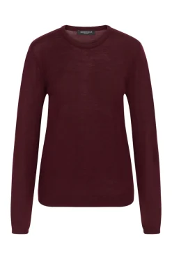Outlet Bruuns Bazaar CharleneBBRound Neck knit - Wine