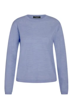 Sale Bruuns Bazaar CharleneBBRRonde halsbreisel - Vista blauw
