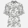 Online Bruuns Bazaar ChiffonBBMatea shirt - Creme w Black flower