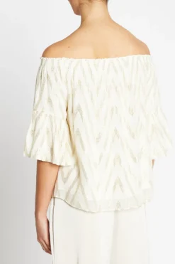 Discount Bruuns Bazaar CollardBBCarlis blouse - Kit w Metallic