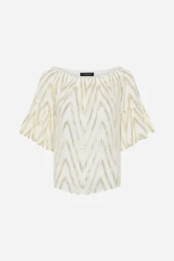 Discount Bruuns Bazaar CollardBBCarlis blouse - Kit w Metallic