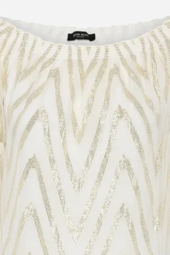 Discount Bruuns Bazaar CollardBBCarlis blouse - Kit w Metallic