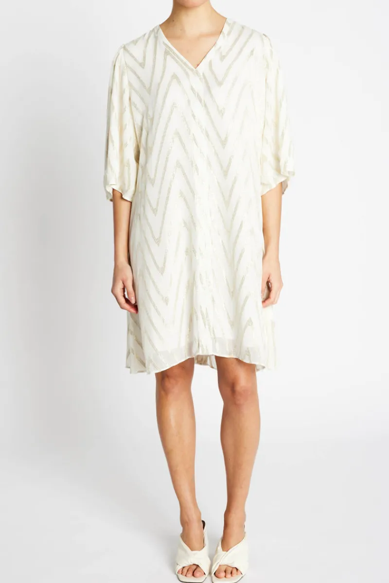 Online Bruuns Bazaar CollardBBMajlyas dress - Kit w Metallic