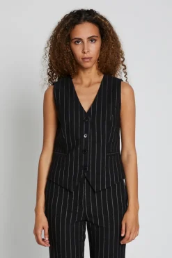 Best Bruuns Bazaar DecumariaBBBielle waistcoat - Black with lurex