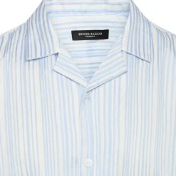 Fashion Bruuns Bazaar DimensionBBHomme shirt - Light blue stripe